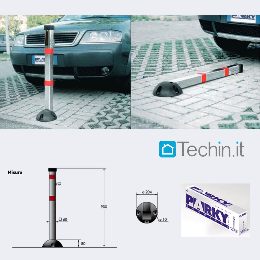 colonna limitatori sosta, paletti scomparsa, dissuasori parcheggio