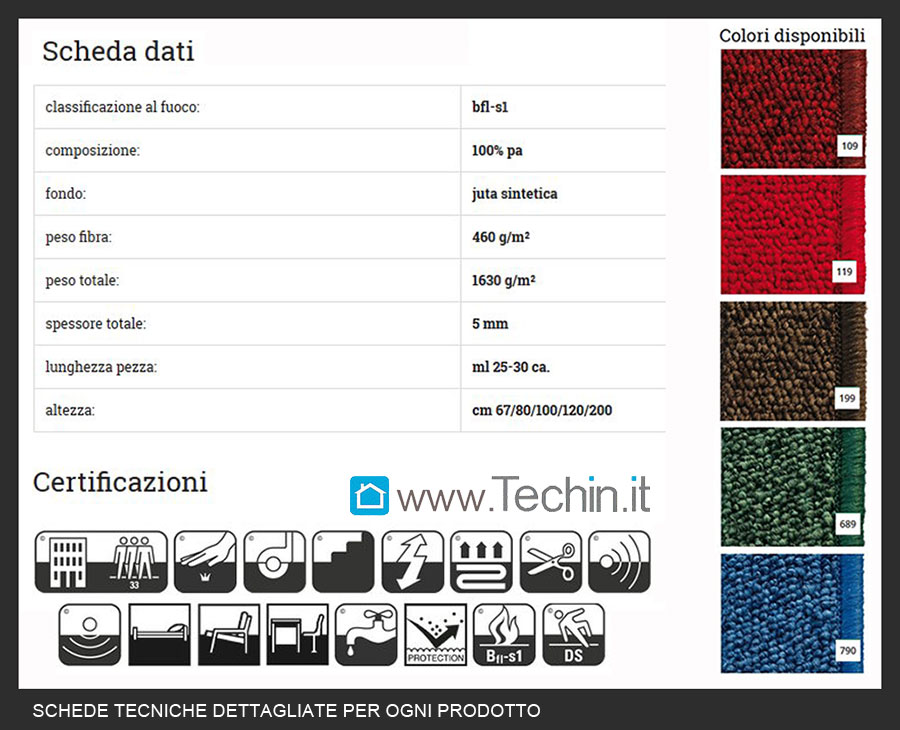 corsie passatoie vendita Milano 015146 Moquette fiera stand